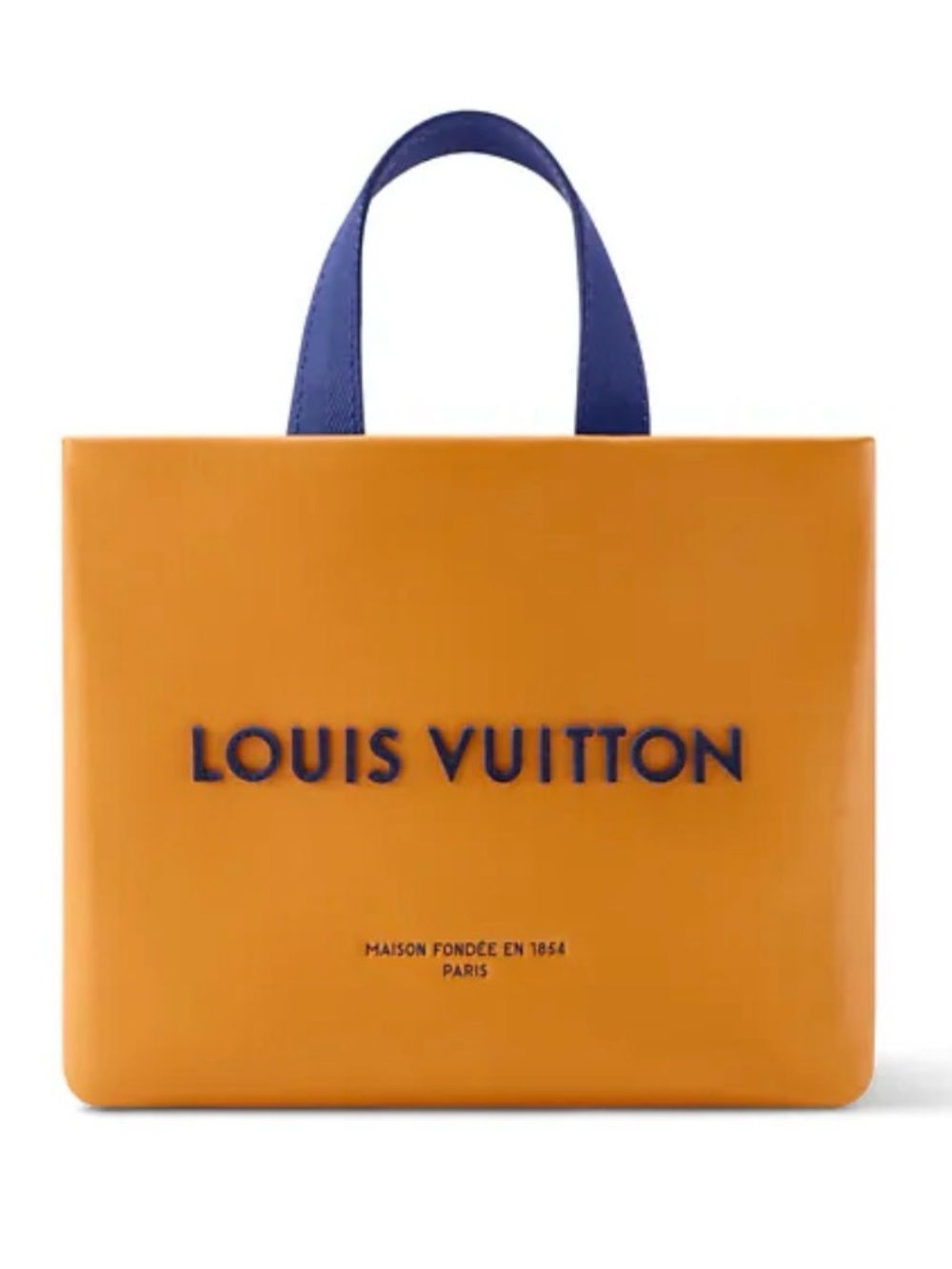 LOUIS VUITTON 💙 LV SIGNATURE 💙 ORANGE PAPER SHOPPING TOTE BAG ⚠️EMPTY⚠️ EUC